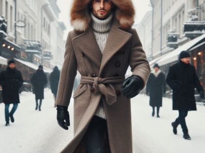 A model showcasing stylish outerwear in a fashion photoshoot for the Outerwear collection - En modell som viser frem stilig yttertøy i en fotoshoot for Outerwear-kolleksjonen
