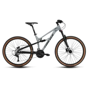 27.5 inch mtb Softail mountain bike Full Suspension 27/30 speed Cross Country bicycle Oil disc brake Downhill bicicleta Youth - Color : cement gray black - Size : 27.5 inch - Number of speeds : 30 Speed Oil dish