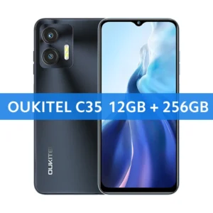 Smartphone - OUKITEL C35 - Global Version 6.56'' HD+ Display 12GB RAM 256GB ROM MTK Unisoc T616 Octa Core 50MP Rear Camera 5150mAh